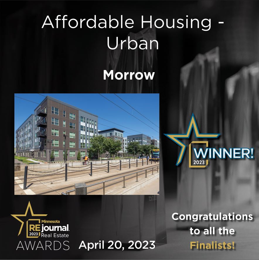 blog post WINNER! MN Real Estate Journal - 2023 Affordable Housing - Urban (Morrow Apartments) thumbnail